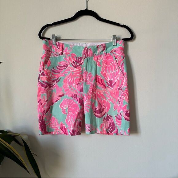 Lilly Pulitzer The Chipper Shorts  in Poolside Blue Lovebirds Size 0 - Picture 2 of 6